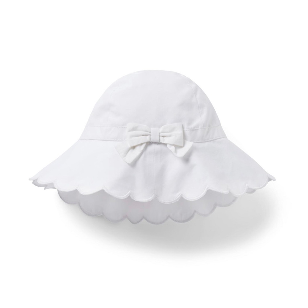Janie & Jack Scalloped Bow Sun Hat